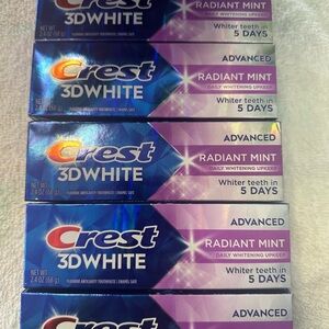5 Crest 3D  White Advanced Radiant Mint Toothpaste 2.4 oz